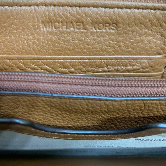 MICHAEL KORS Vintage JET SET Large Double Zip Brown Leather Wrist Wallet - Picture 12 of 16